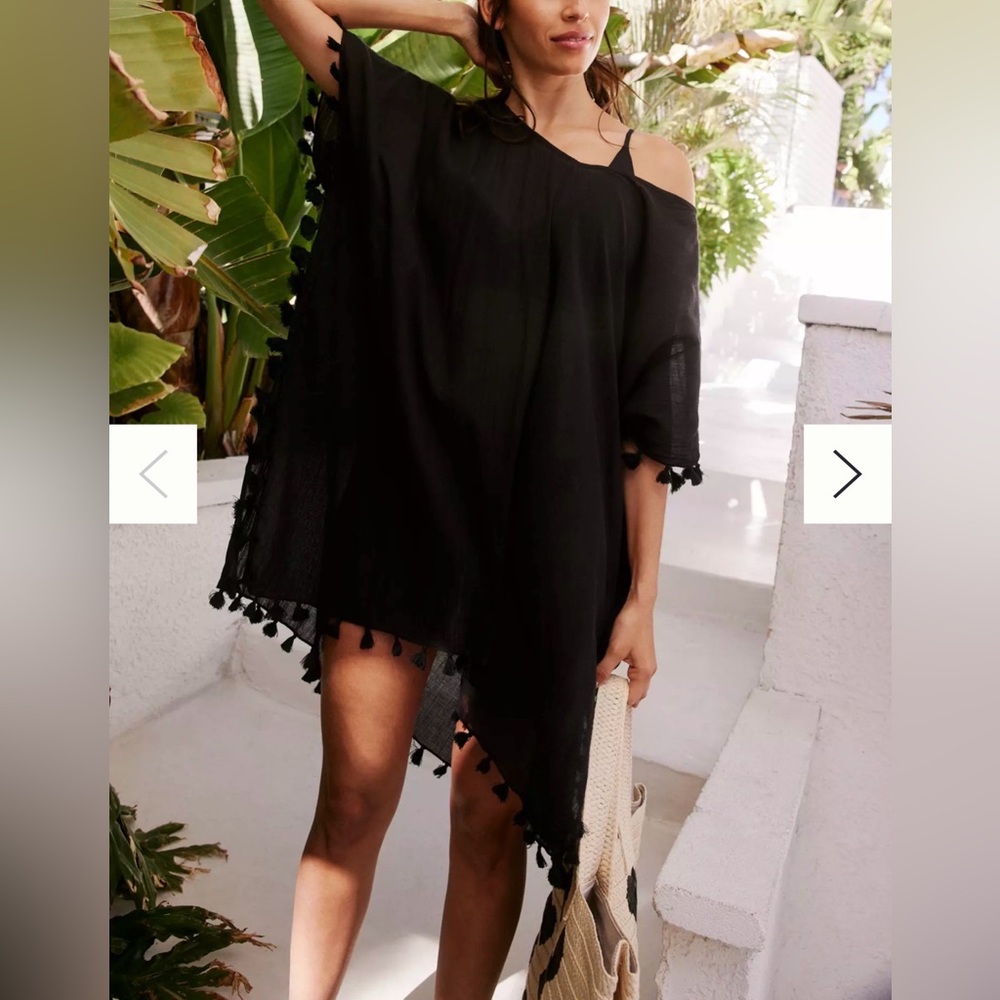 Seafolly Tasseled Mini Kaftan Swim, One Size